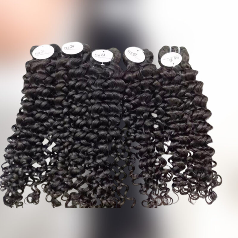 1b Virgin Hair Bundles (Deep Curly) - Image 2