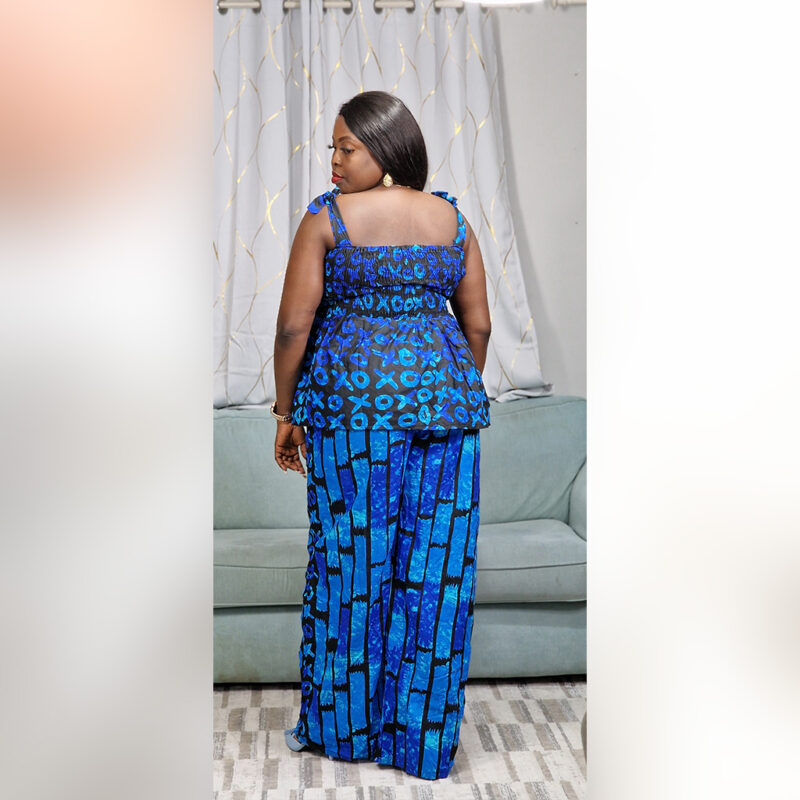 Olamide: Blue Ankara Two-Piece Set – Effortless Elegance - Image 14