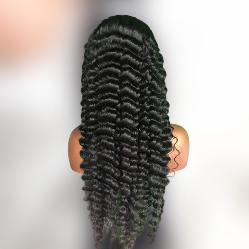 #1b Virgin Hair Deep Wave Wig - Image 3