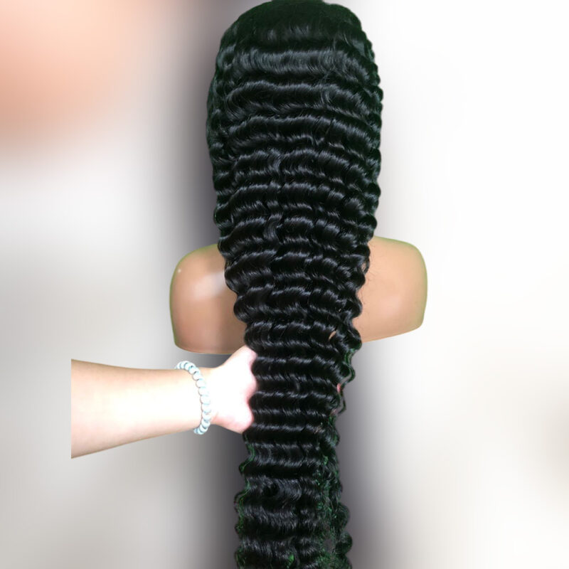 #1b Virgin Hair Deep Wave Wig - Image 2