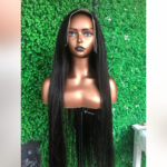 #1b Virgin Hair Straight Wig