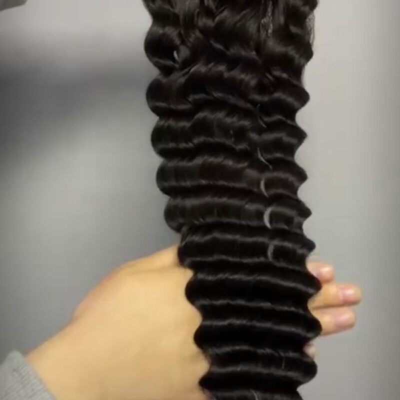 #1b Virgin Hair Closure (Deep Wave)