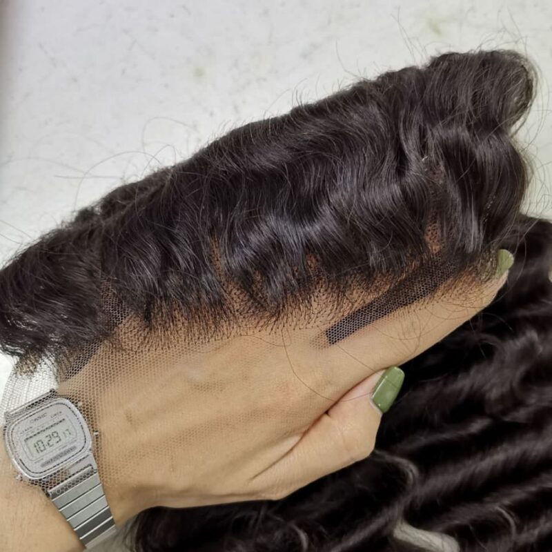 #1b Virgin Hair Closure (Deep Wave) - Image 3