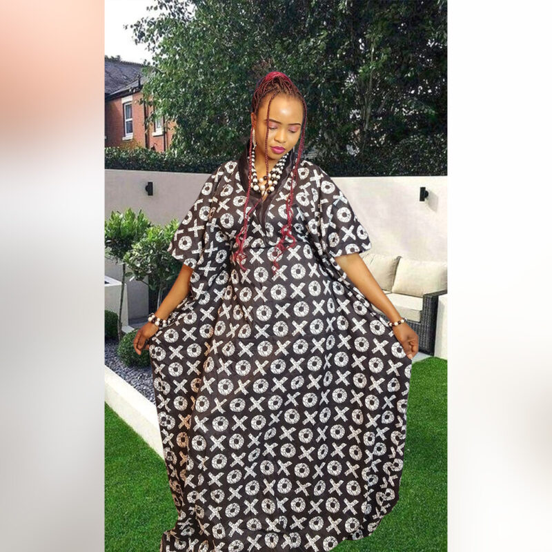 Folake: Elegant African-Inspired Kaftan/Boubou Dress