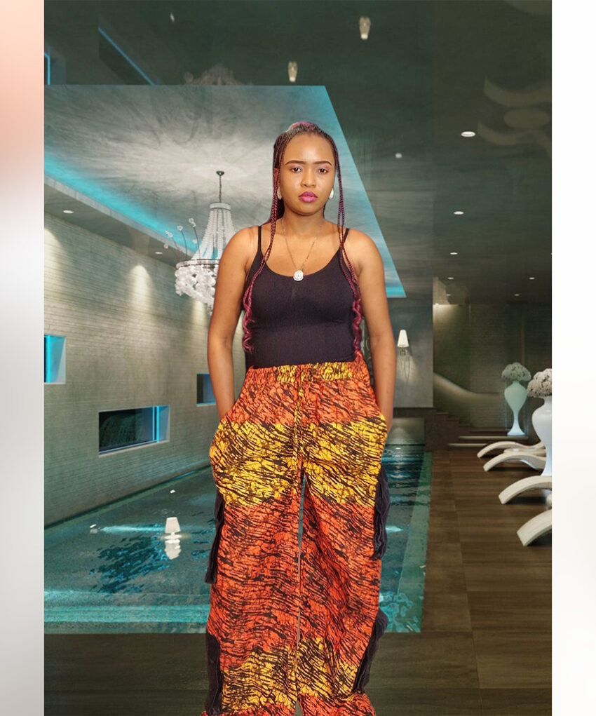 Omolade: Fiery High-Waist Cargo Pants
